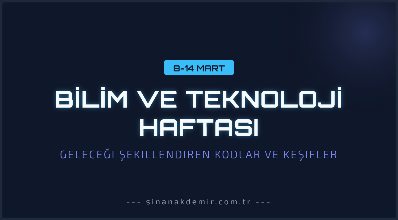 Bilim ve Teknoloji Haftası Dijital Pano